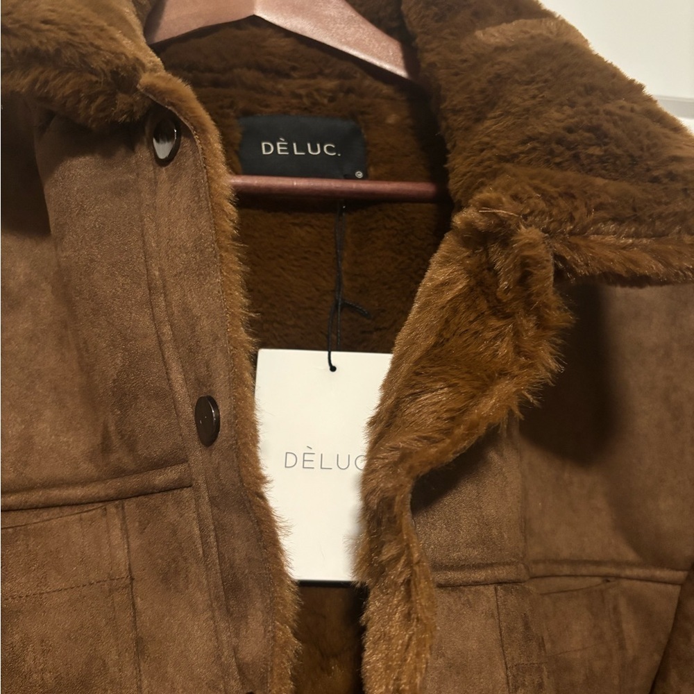 🤎 NWT Deluc Mathew Faux Suede Jacket – Medium | Sold Out Size - Picture 6 of 10